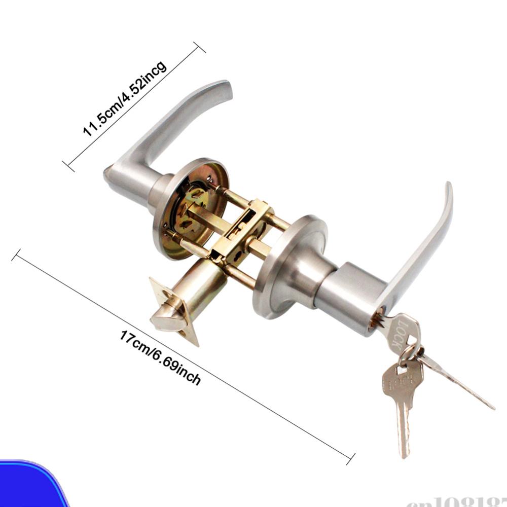 Door Knob Replacement - Locking Door Handle Stainless Steel Entrance