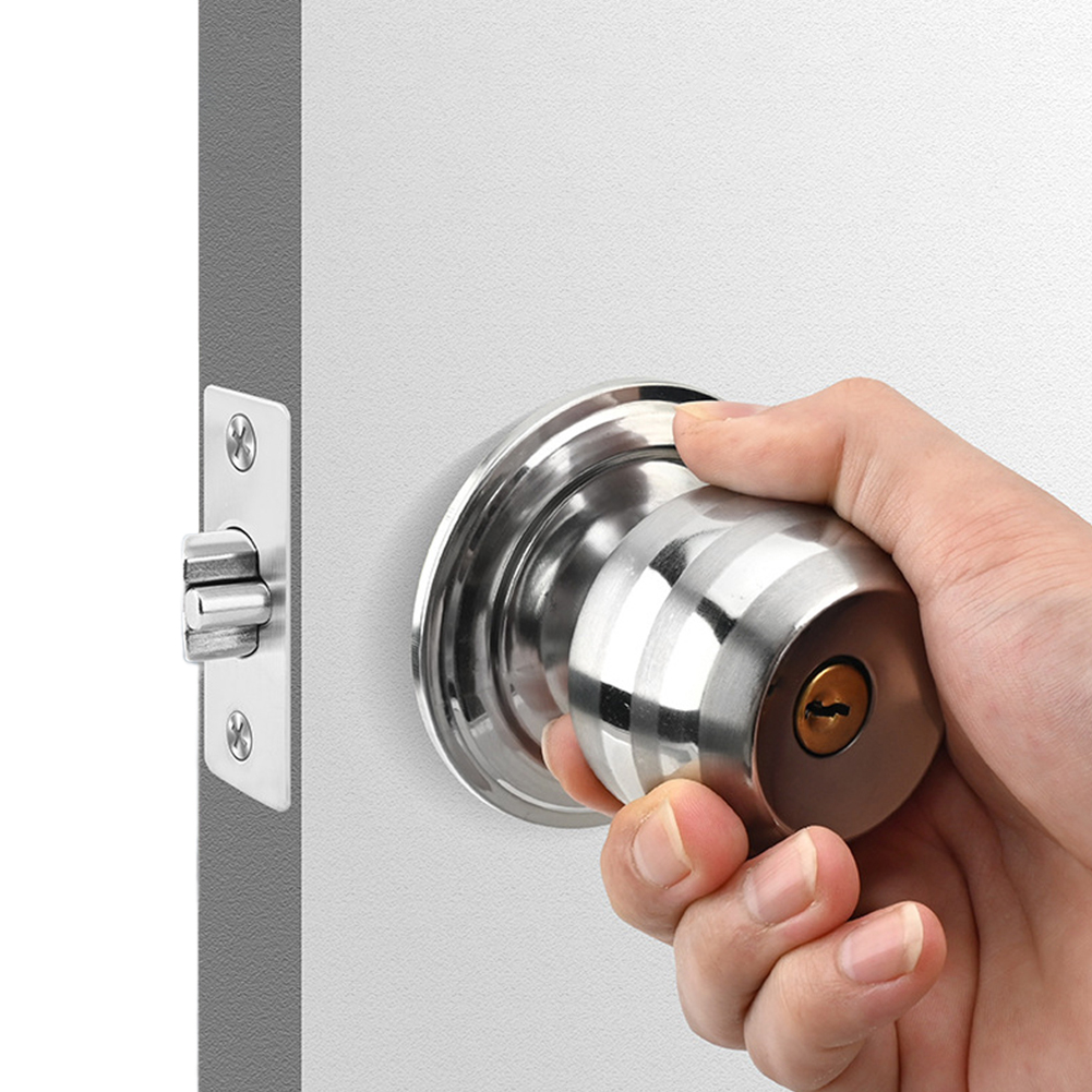 Door Knob Replacement - Ball Door Knob with Lock Round