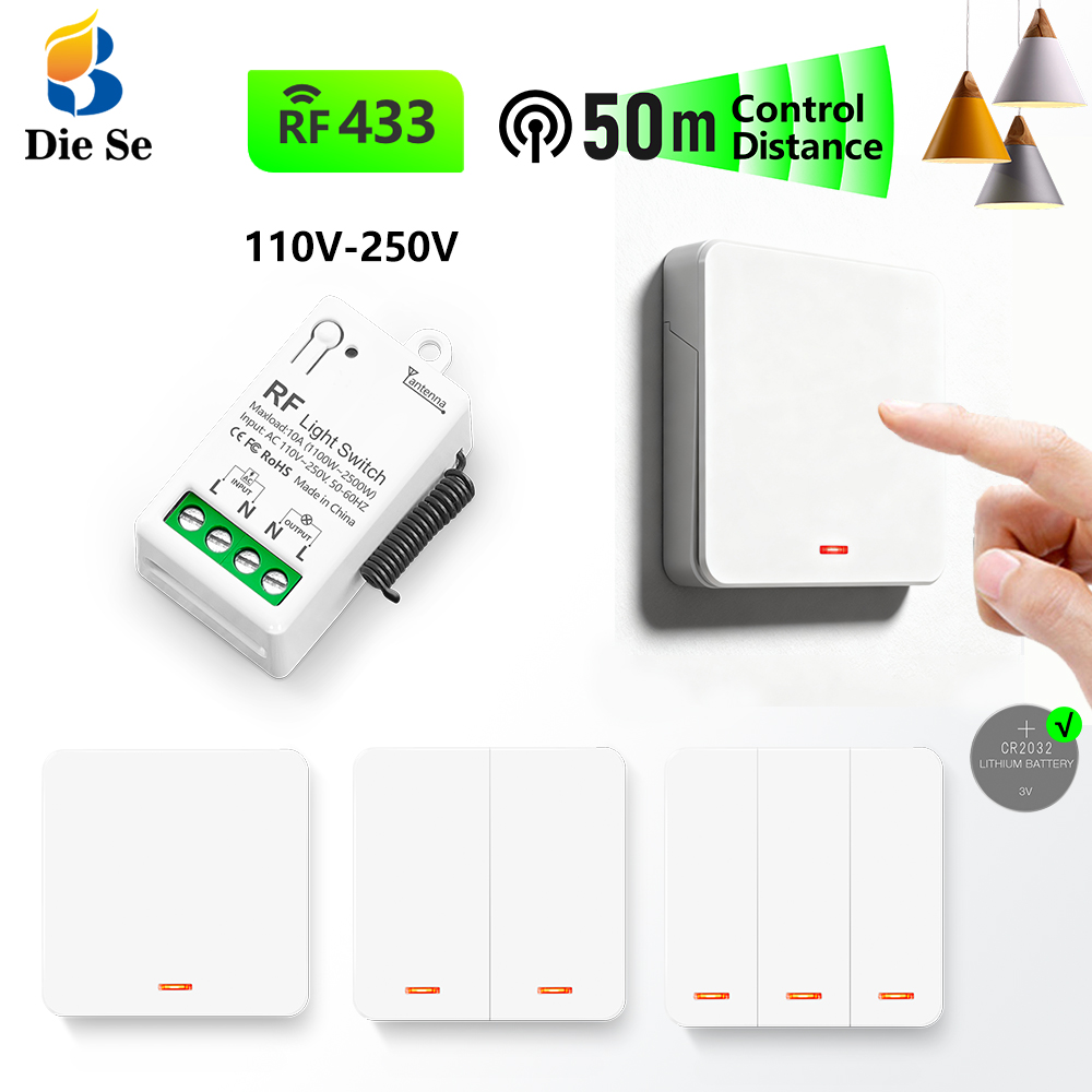 Home Improvement Loan - 433MHz Wireless AC Light Switch 220V