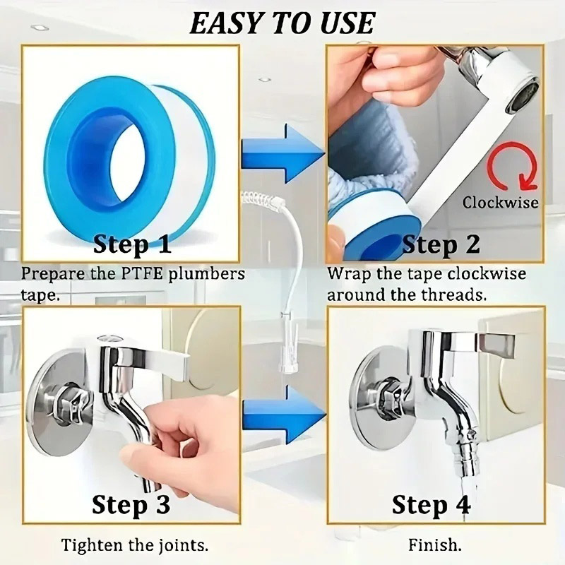 10 PCS Seal Tape Thread Seal W - огляд і ціна Plumbing Tape Ptfe