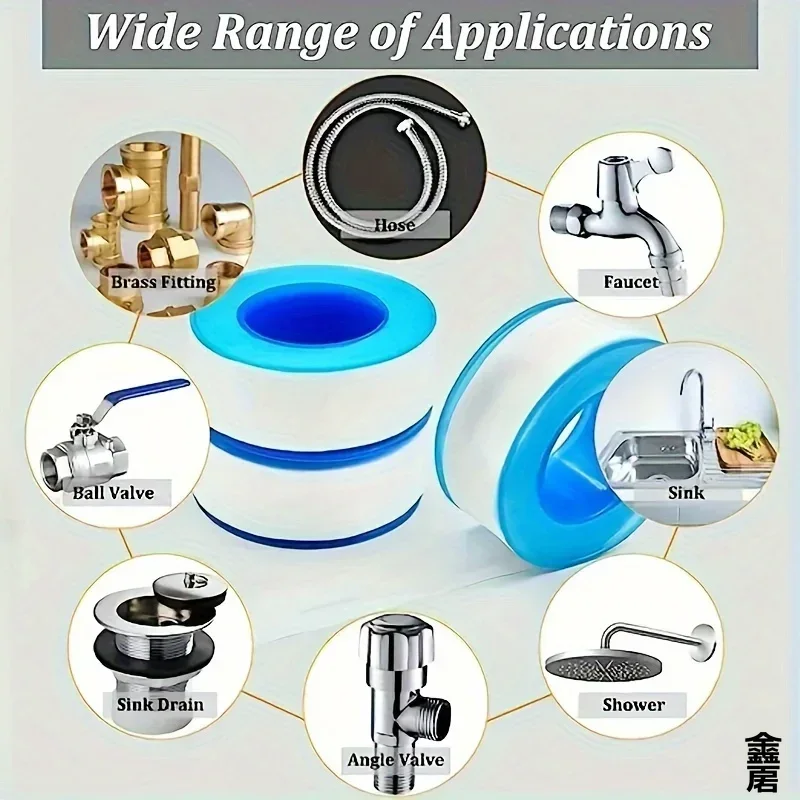 10 PCS Seal Tape Thread Seal W - огляд і ціна Plumbing Tape Ptfe