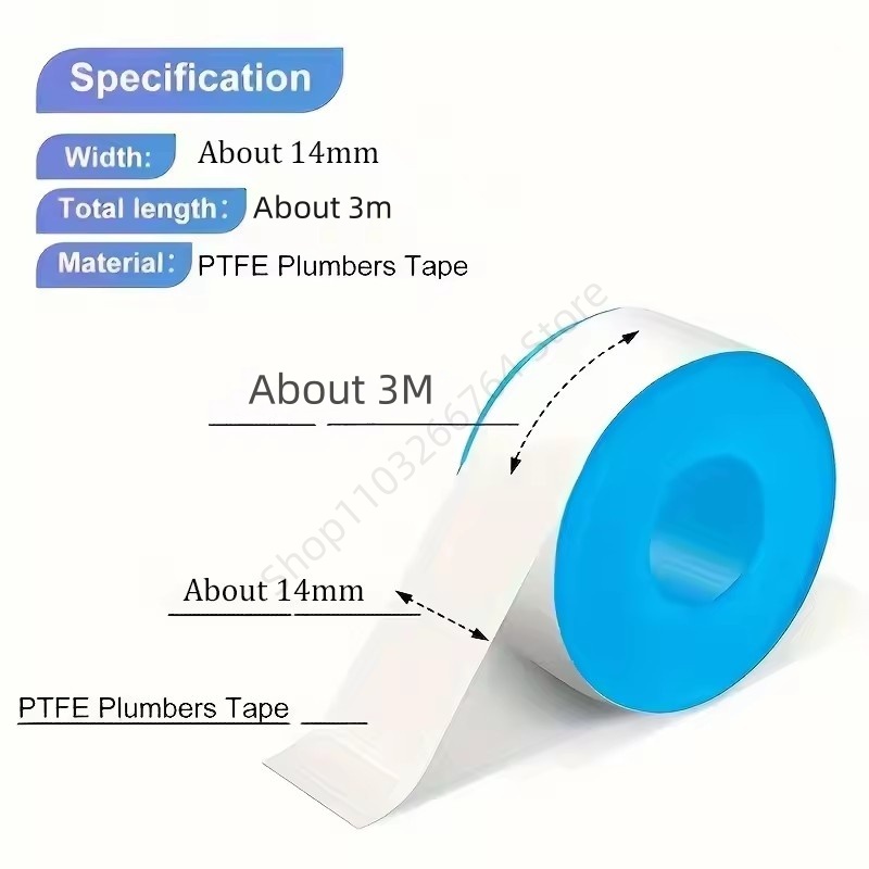 1/5/10Pcs PTFE Water Pipe Tape - огляд і ціна Plumbing Tape Ptfe