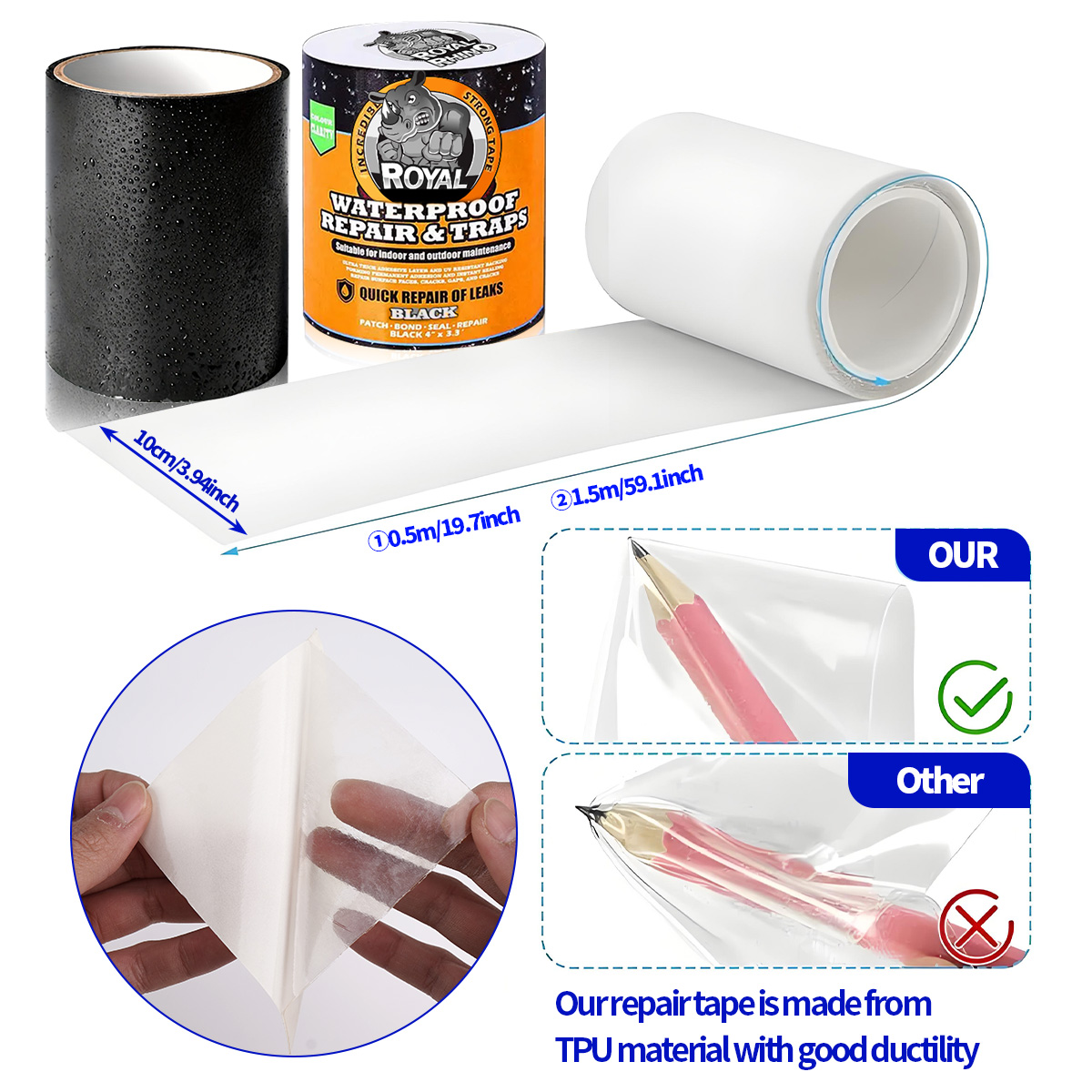 Waterproof Tape for Leak Repai - огляд і ціна Roof Sealant Patch